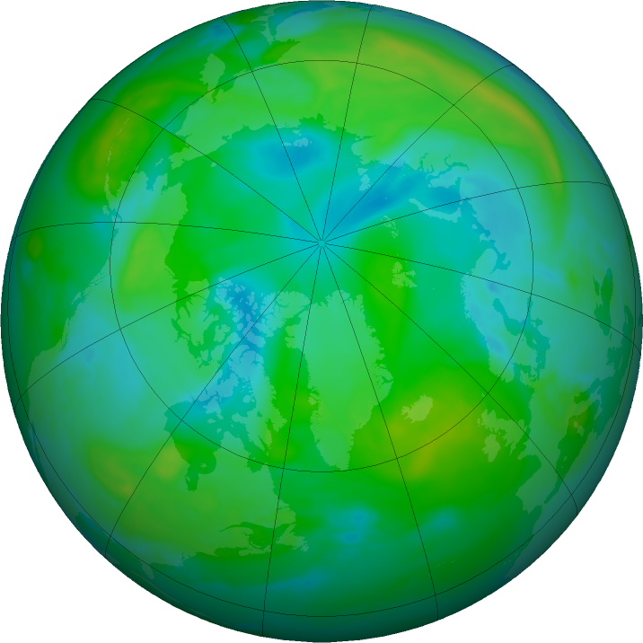 Arctic ozone map for 19 August 2022